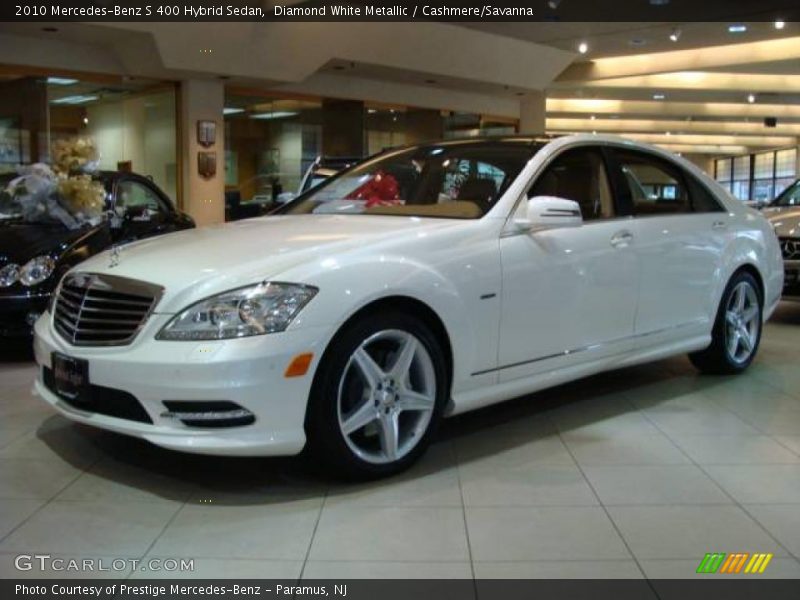 Diamond White Metallic / Cashmere/Savanna 2010 Mercedes-Benz S 400 Hybrid Sedan