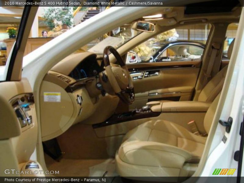 Diamond White Metallic / Cashmere/Savanna 2010 Mercedes-Benz S 400 Hybrid Sedan