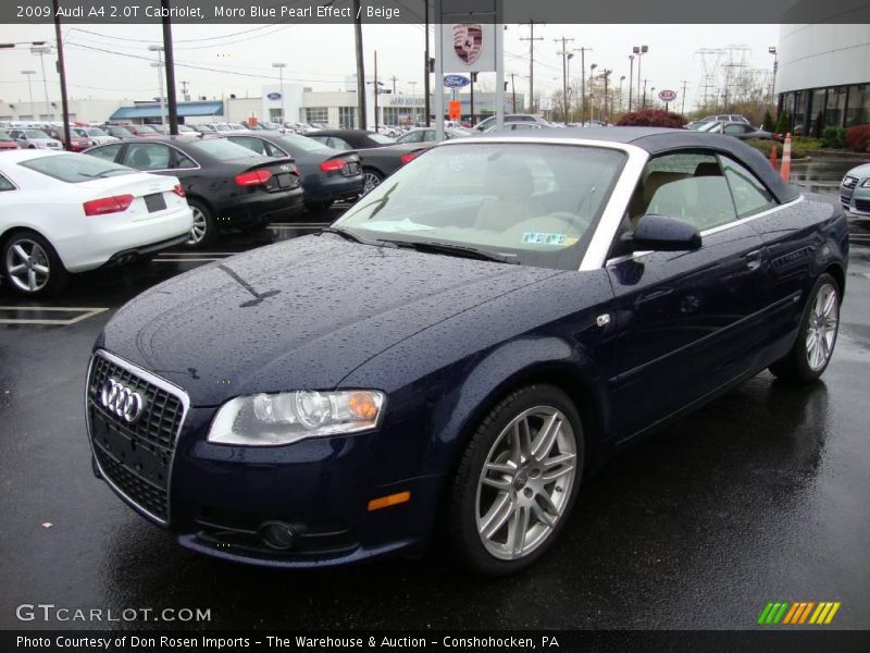 Moro Blue Pearl Effect / Beige 2009 Audi A4 2.0T Cabriolet