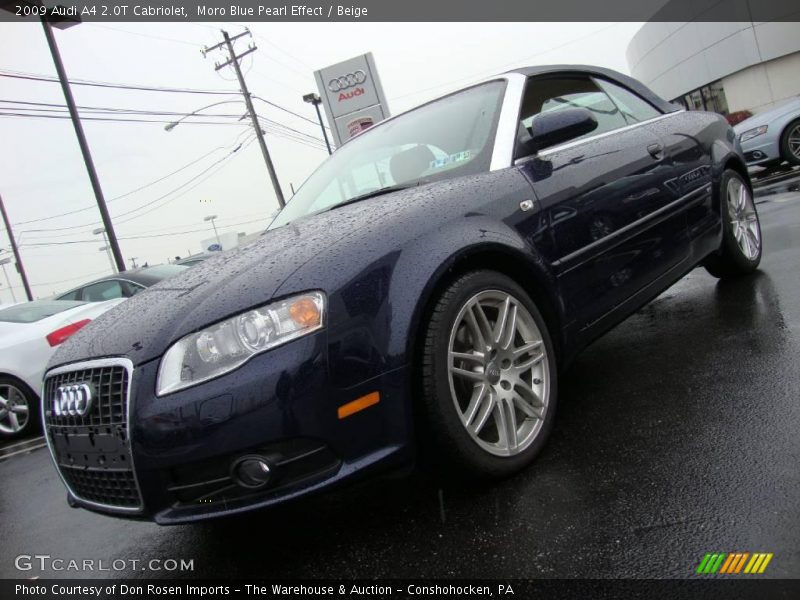 Moro Blue Pearl Effect / Beige 2009 Audi A4 2.0T Cabriolet