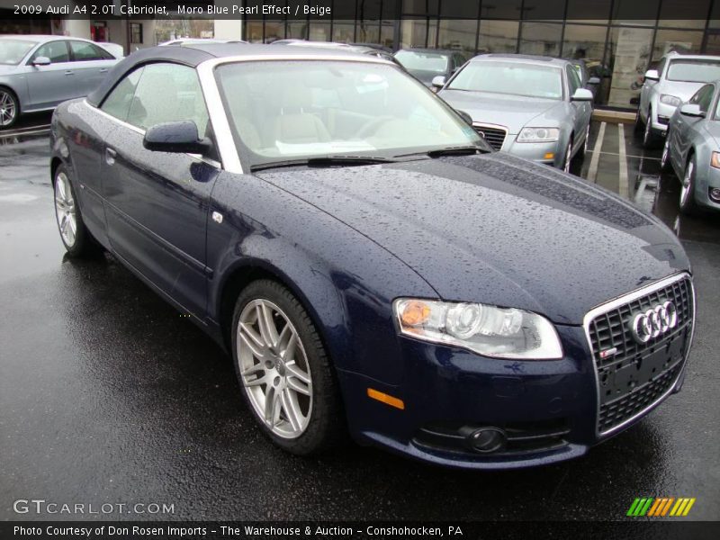 Moro Blue Pearl Effect / Beige 2009 Audi A4 2.0T Cabriolet