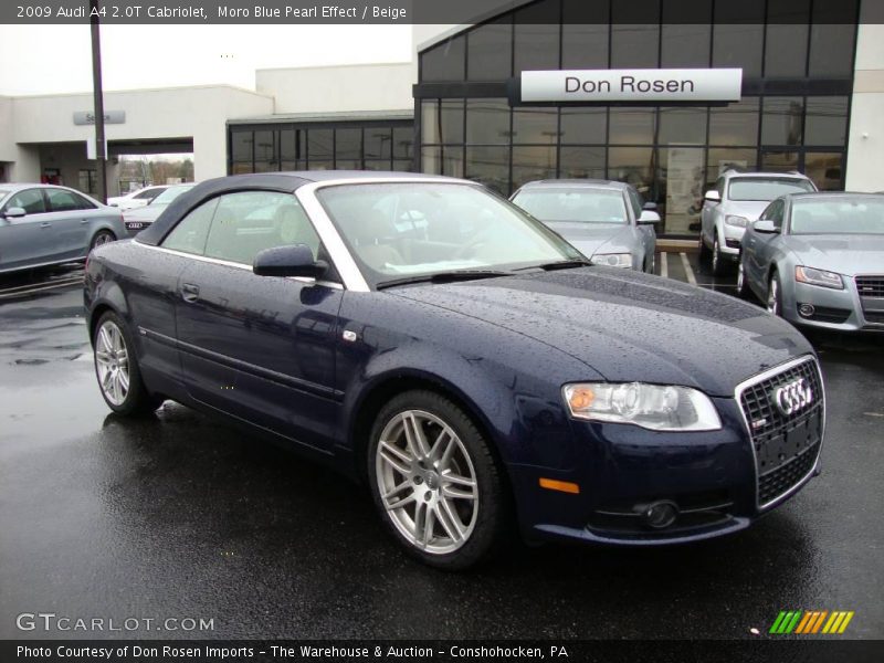 Moro Blue Pearl Effect / Beige 2009 Audi A4 2.0T Cabriolet