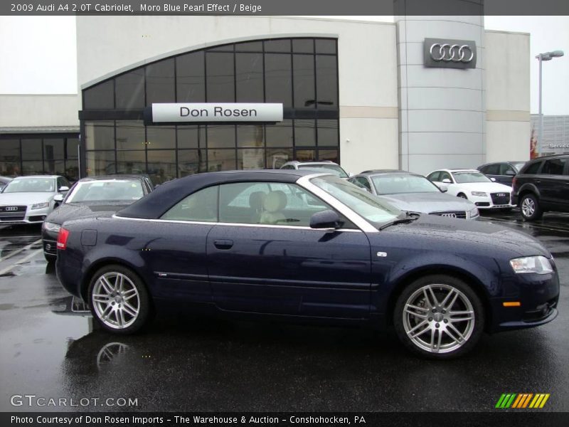 Moro Blue Pearl Effect / Beige 2009 Audi A4 2.0T Cabriolet