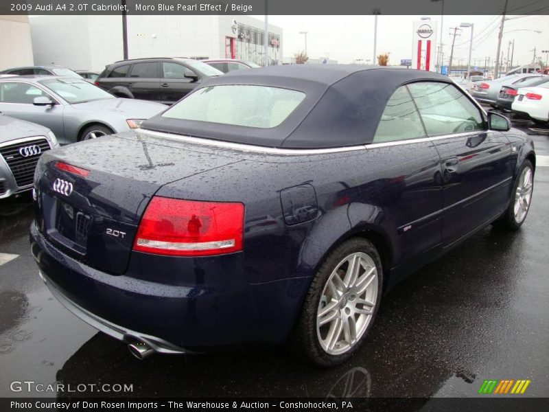 Moro Blue Pearl Effect / Beige 2009 Audi A4 2.0T Cabriolet