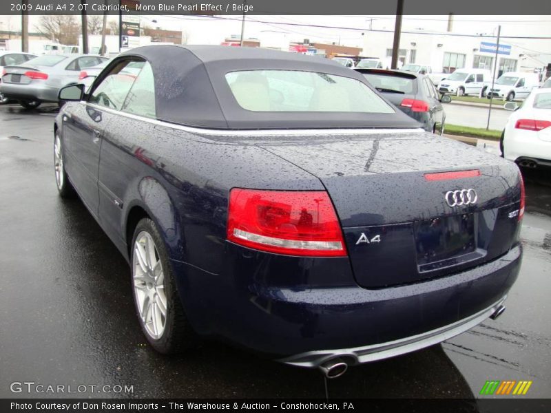 Moro Blue Pearl Effect / Beige 2009 Audi A4 2.0T Cabriolet