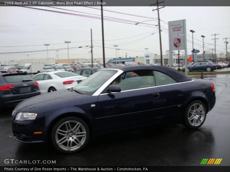 Moro Blue Pearl Effect / Beige 2009 Audi A4 2.0T Cabriolet