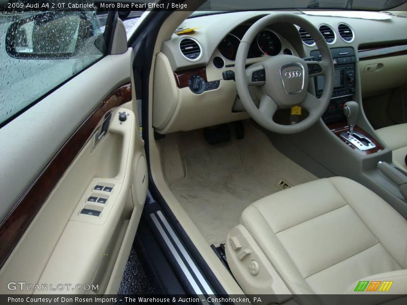 Moro Blue Pearl Effect / Beige 2009 Audi A4 2.0T Cabriolet