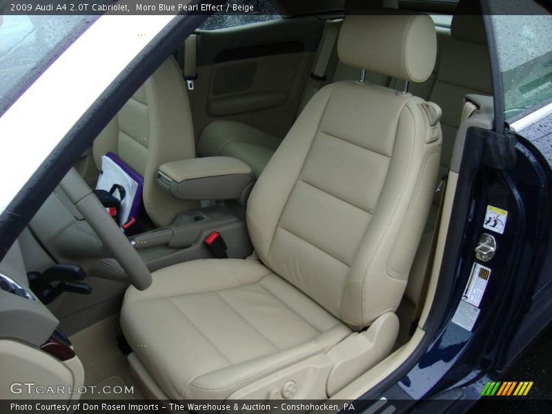 Moro Blue Pearl Effect / Beige 2009 Audi A4 2.0T Cabriolet