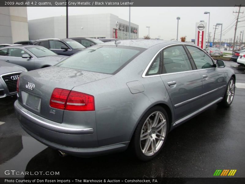 Quartz Grey Metallic / Black Valcona Leather 2009 Audi A8 4.2 quattro