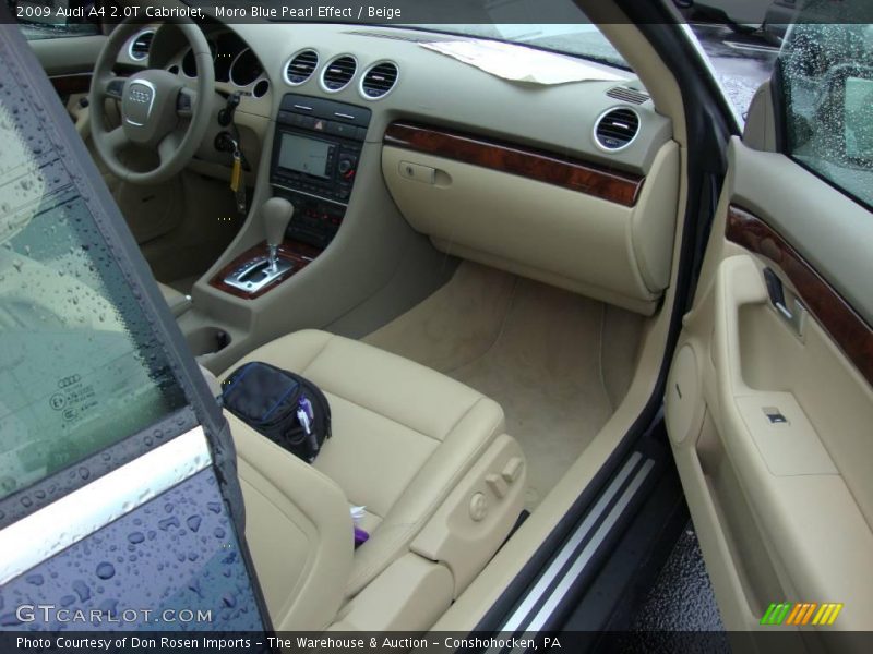 Moro Blue Pearl Effect / Beige 2009 Audi A4 2.0T Cabriolet