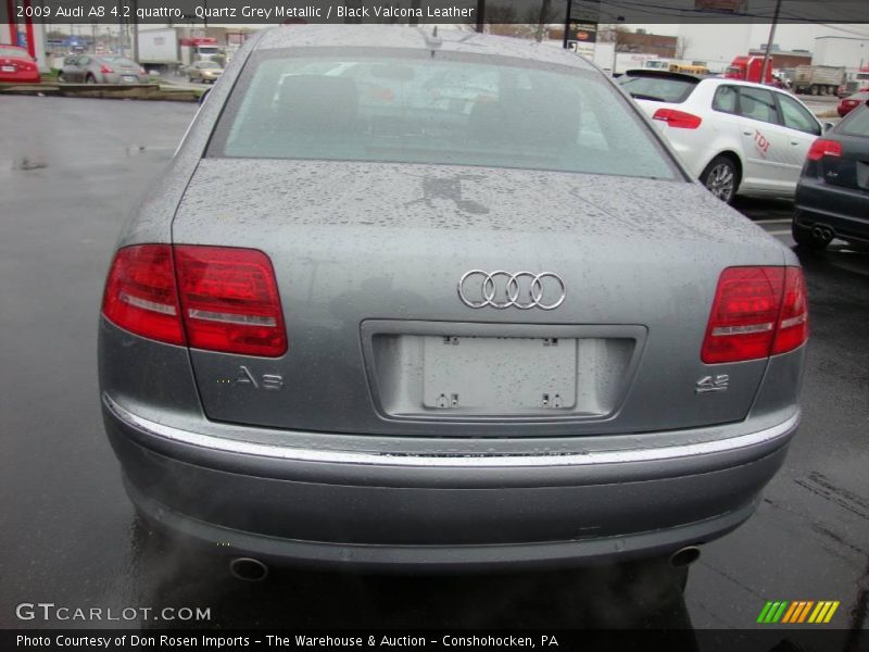 Quartz Grey Metallic / Black Valcona Leather 2009 Audi A8 4.2 quattro