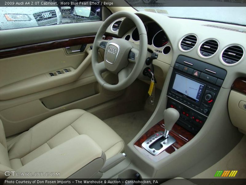 Moro Blue Pearl Effect / Beige 2009 Audi A4 2.0T Cabriolet