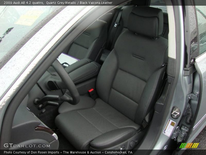 Quartz Grey Metallic / Black Valcona Leather 2009 Audi A8 4.2 quattro