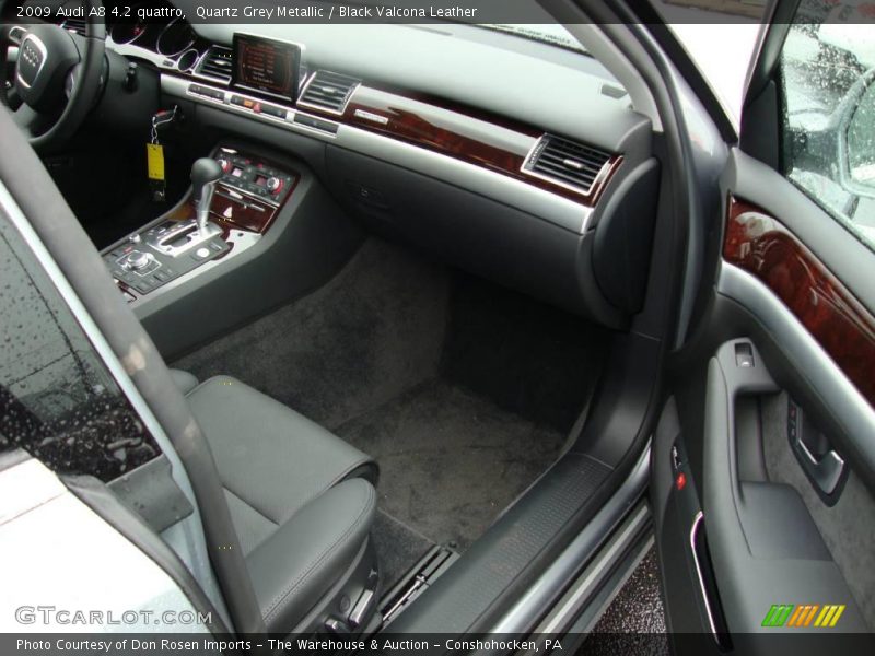 Quartz Grey Metallic / Black Valcona Leather 2009 Audi A8 4.2 quattro