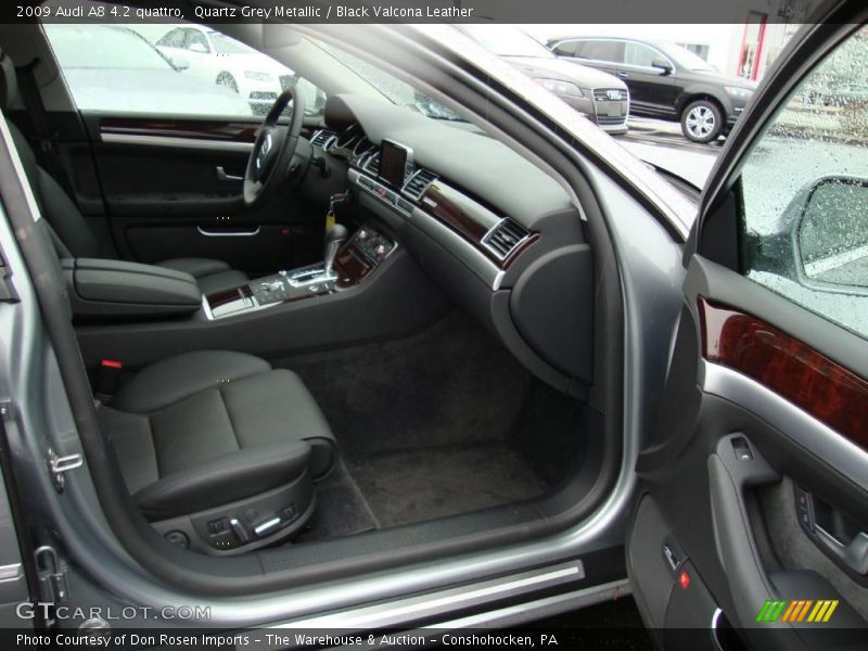 Quartz Grey Metallic / Black Valcona Leather 2009 Audi A8 4.2 quattro