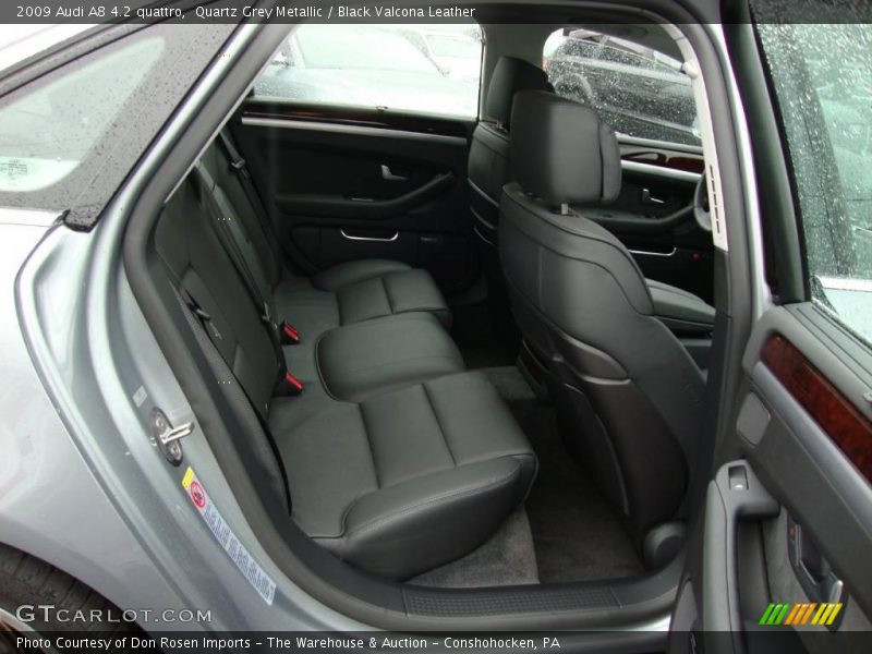 Quartz Grey Metallic / Black Valcona Leather 2009 Audi A8 4.2 quattro