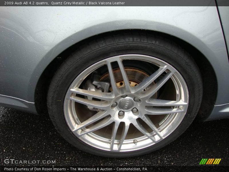 Quartz Grey Metallic / Black Valcona Leather 2009 Audi A8 4.2 quattro