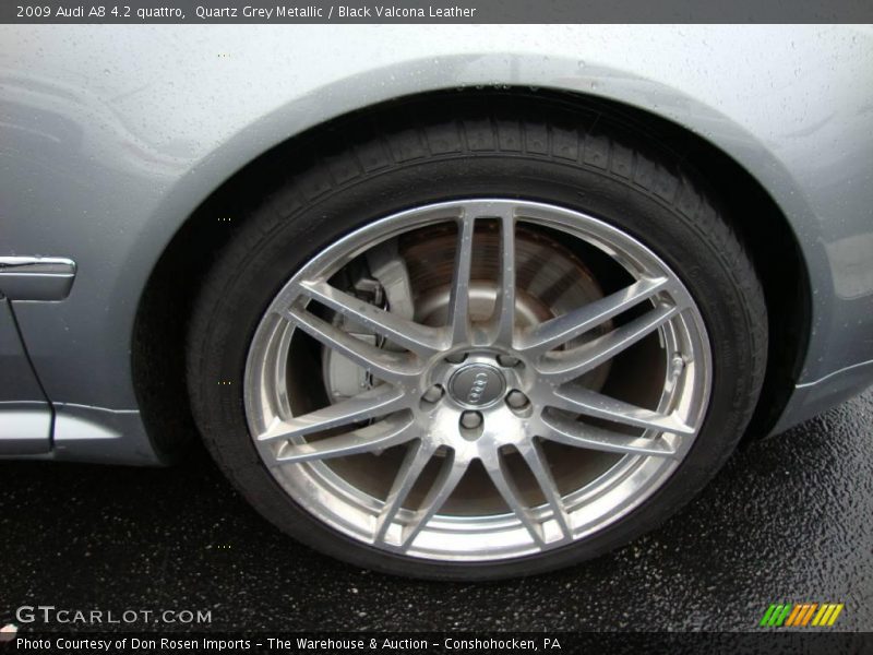 Quartz Grey Metallic / Black Valcona Leather 2009 Audi A8 4.2 quattro