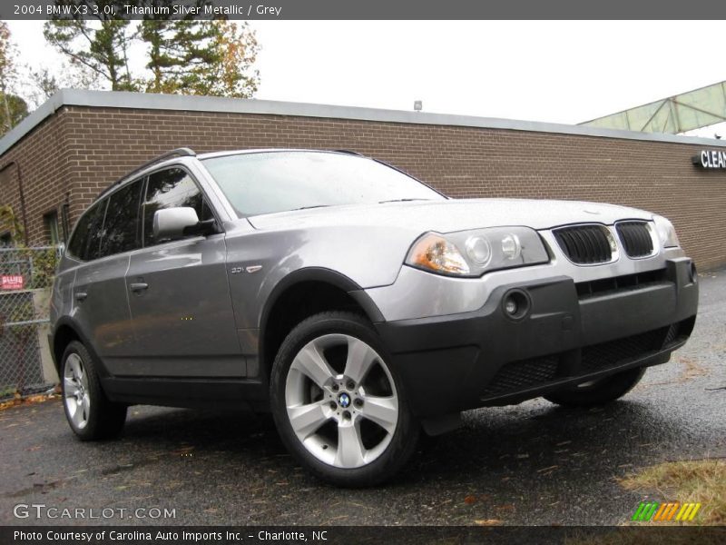Titanium Silver Metallic / Grey 2004 BMW X3 3.0i