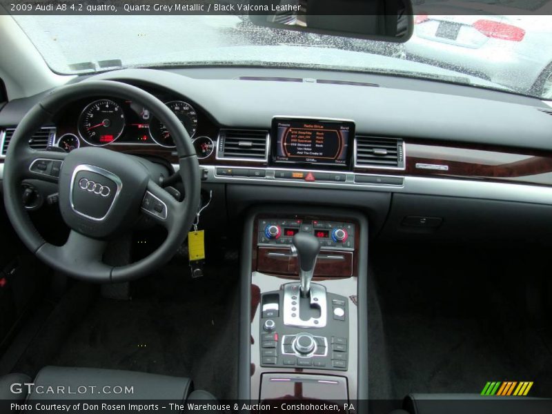 Quartz Grey Metallic / Black Valcona Leather 2009 Audi A8 4.2 quattro