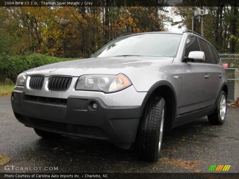 Titanium Silver Metallic / Grey 2004 BMW X3 3.0i