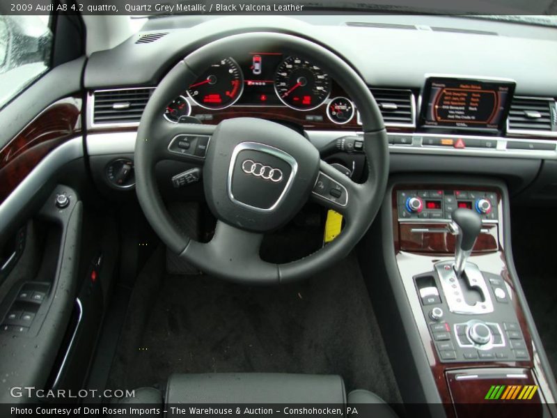 Quartz Grey Metallic / Black Valcona Leather 2009 Audi A8 4.2 quattro