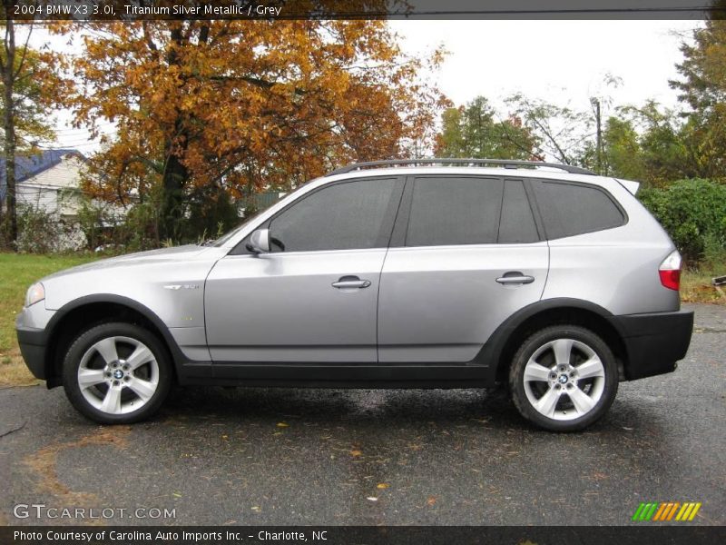 Titanium Silver Metallic / Grey 2004 BMW X3 3.0i