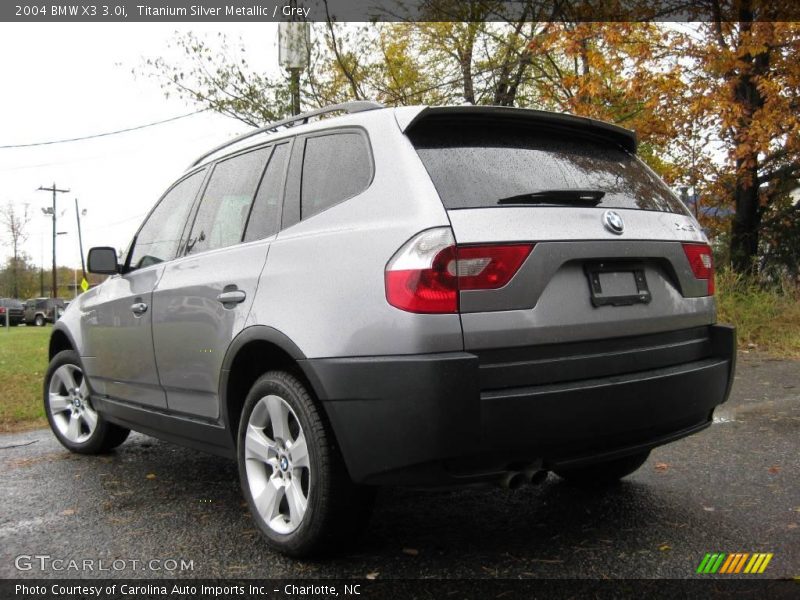 Titanium Silver Metallic / Grey 2004 BMW X3 3.0i