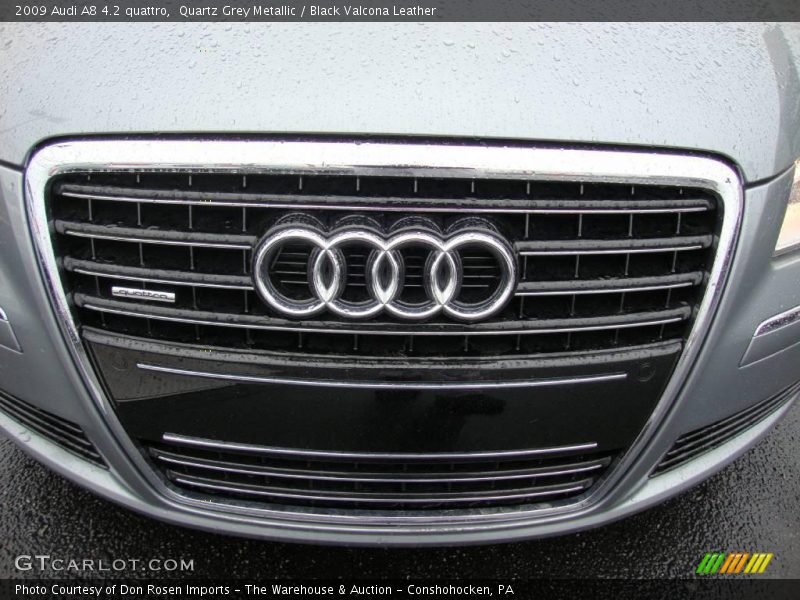 Quartz Grey Metallic / Black Valcona Leather 2009 Audi A8 4.2 quattro