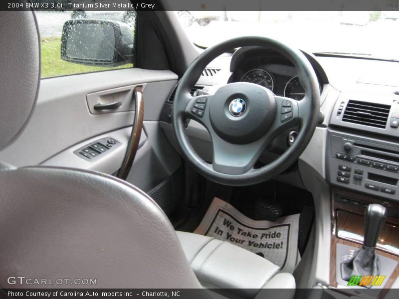 Titanium Silver Metallic / Grey 2004 BMW X3 3.0i