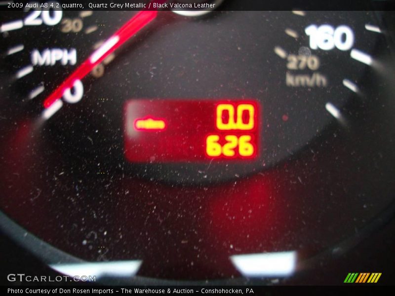Quartz Grey Metallic / Black Valcona Leather 2009 Audi A8 4.2 quattro