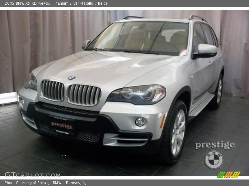 Titanium Silver Metallic / Beige 2009 BMW X5 xDrive48i