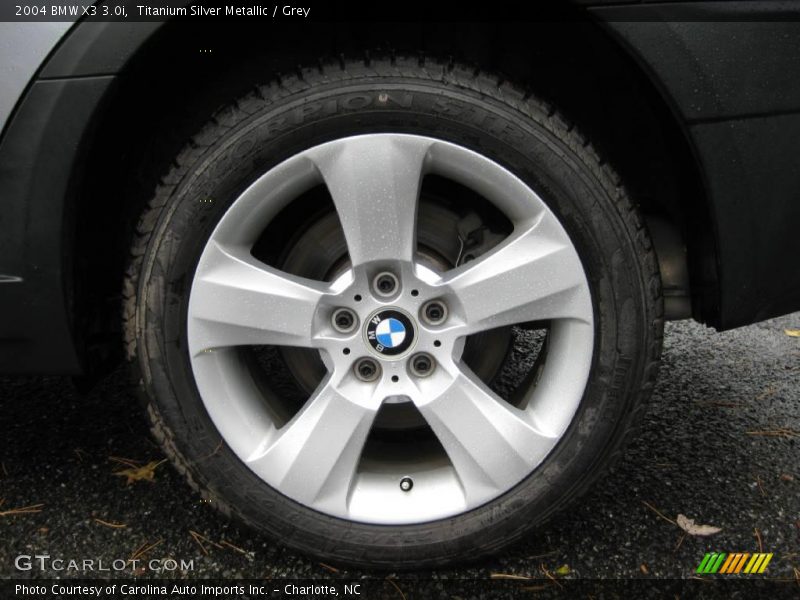 Titanium Silver Metallic / Grey 2004 BMW X3 3.0i