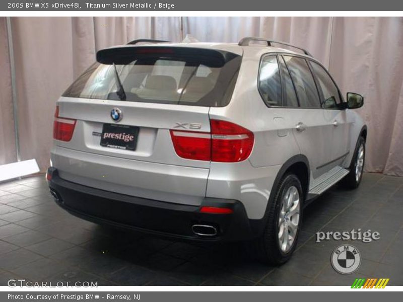Titanium Silver Metallic / Beige 2009 BMW X5 xDrive48i