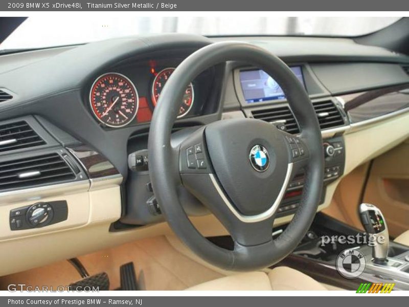 Titanium Silver Metallic / Beige 2009 BMW X5 xDrive48i
