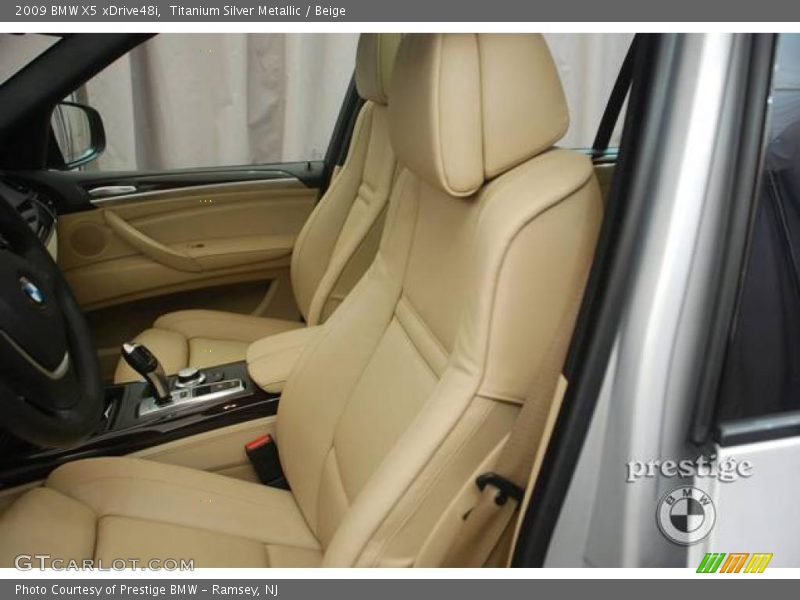 Titanium Silver Metallic / Beige 2009 BMW X5 xDrive48i
