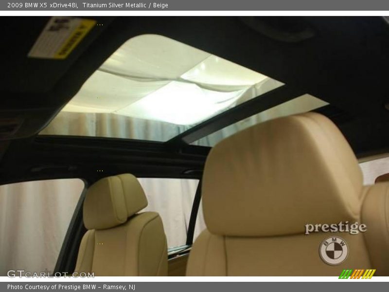 Titanium Silver Metallic / Beige 2009 BMW X5 xDrive48i