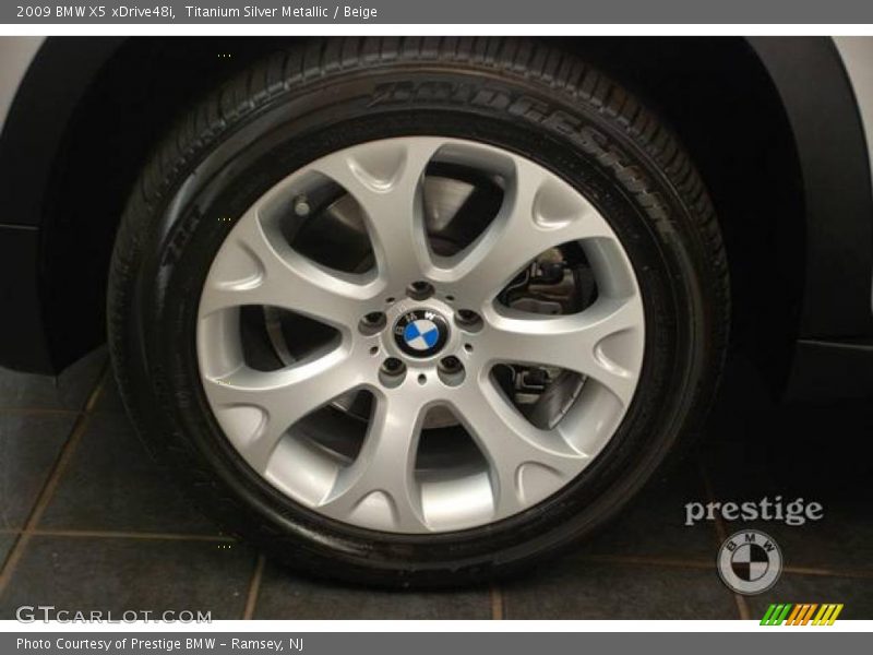 Titanium Silver Metallic / Beige 2009 BMW X5 xDrive48i