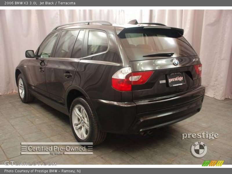 Jet Black / Terracotta 2006 BMW X3 3.0i
