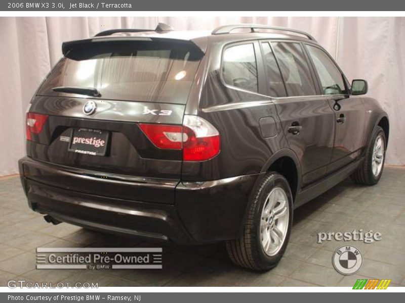 Jet Black / Terracotta 2006 BMW X3 3.0i