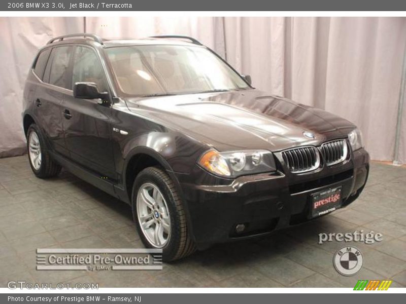 Jet Black / Terracotta 2006 BMW X3 3.0i