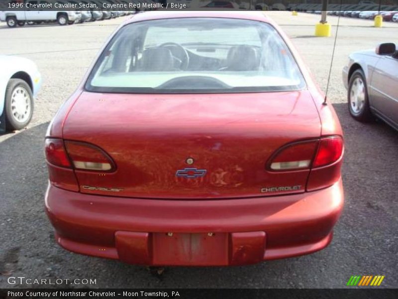 Cayenne Red Metallic / Beige 1996 Chevrolet Cavalier Sedan