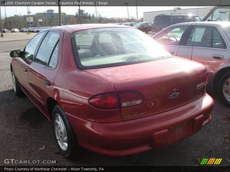 Cayenne Red Metallic / Beige 1996 Chevrolet Cavalier Sedan