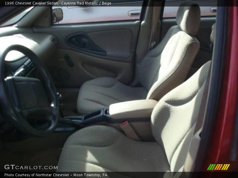 Cayenne Red Metallic / Beige 1996 Chevrolet Cavalier Sedan