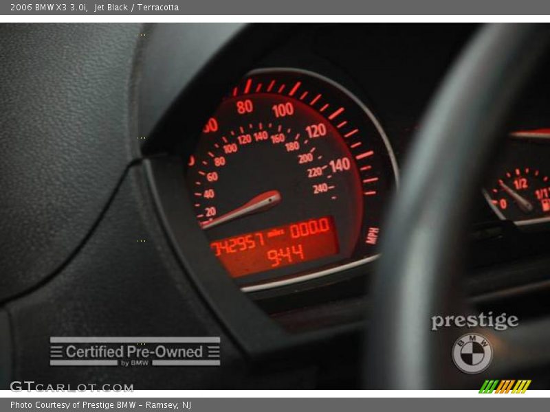 Jet Black / Terracotta 2006 BMW X3 3.0i