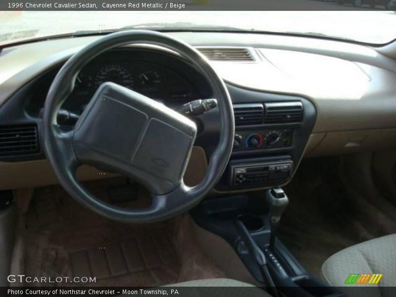 Cayenne Red Metallic / Beige 1996 Chevrolet Cavalier Sedan