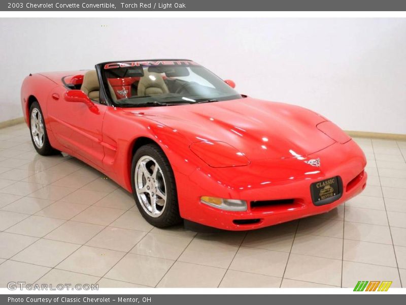 Torch Red / Light Oak 2003 Chevrolet Corvette Convertible