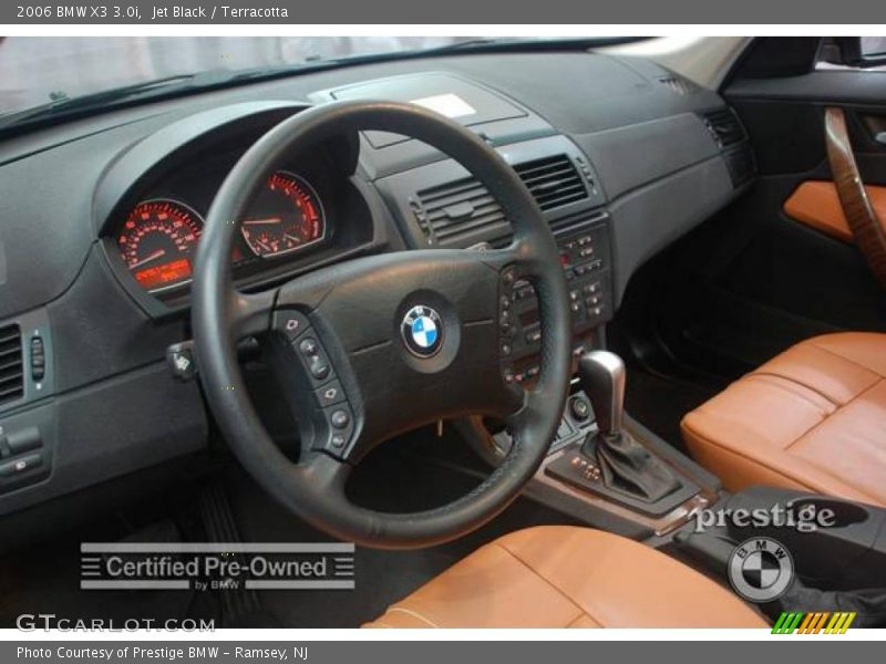 Jet Black / Terracotta 2006 BMW X3 3.0i