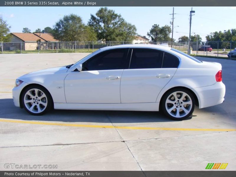Alpine White / Beige 2008 BMW 3 Series 335i Sedan