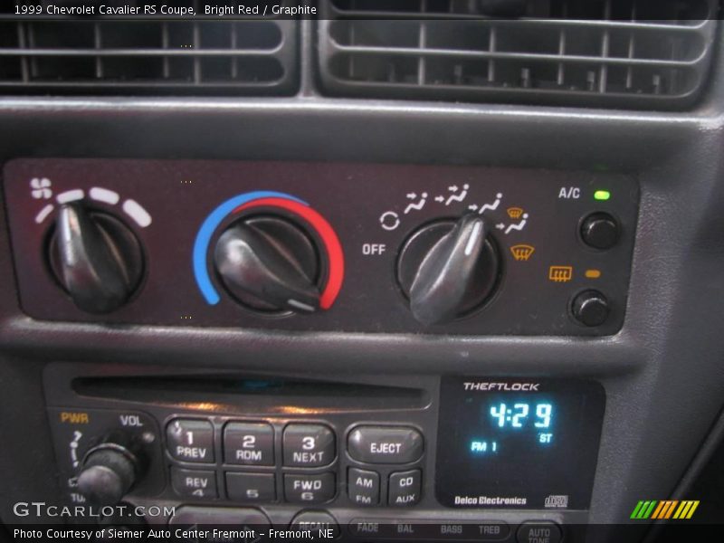 Bright Red / Graphite 1999 Chevrolet Cavalier RS Coupe